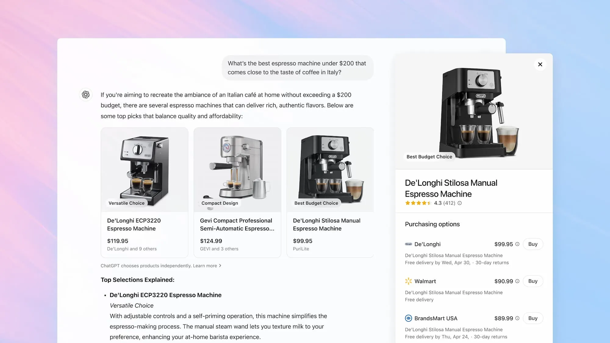 ChatGPT showcases ecommerce features