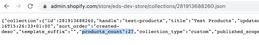 How to check collection product count in Shopify