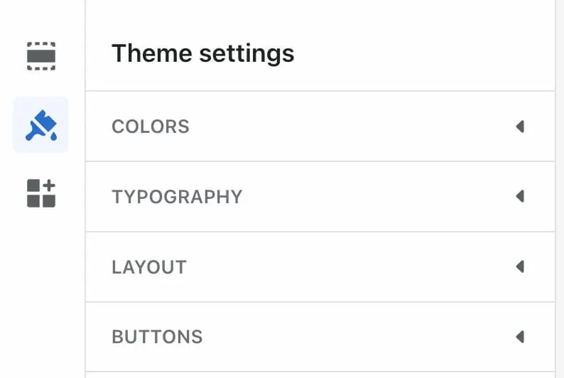 Shopify theme settings data