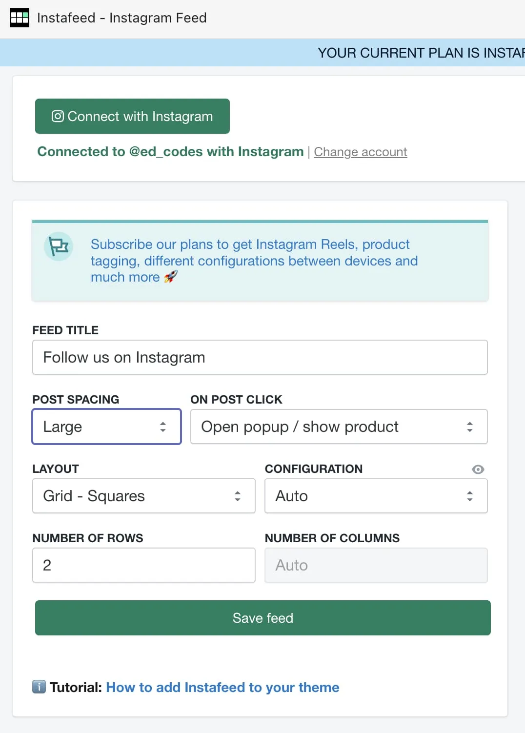 instafeed app design options 