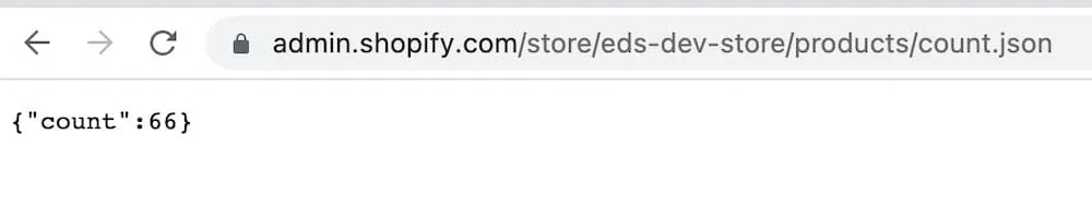 Displaying the Shopify product count 