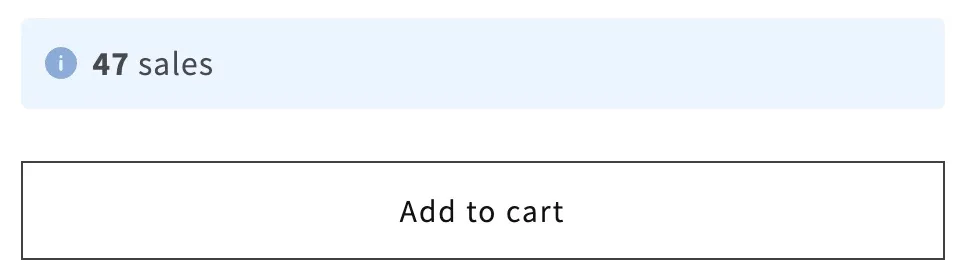 Sales counter block for Shopify