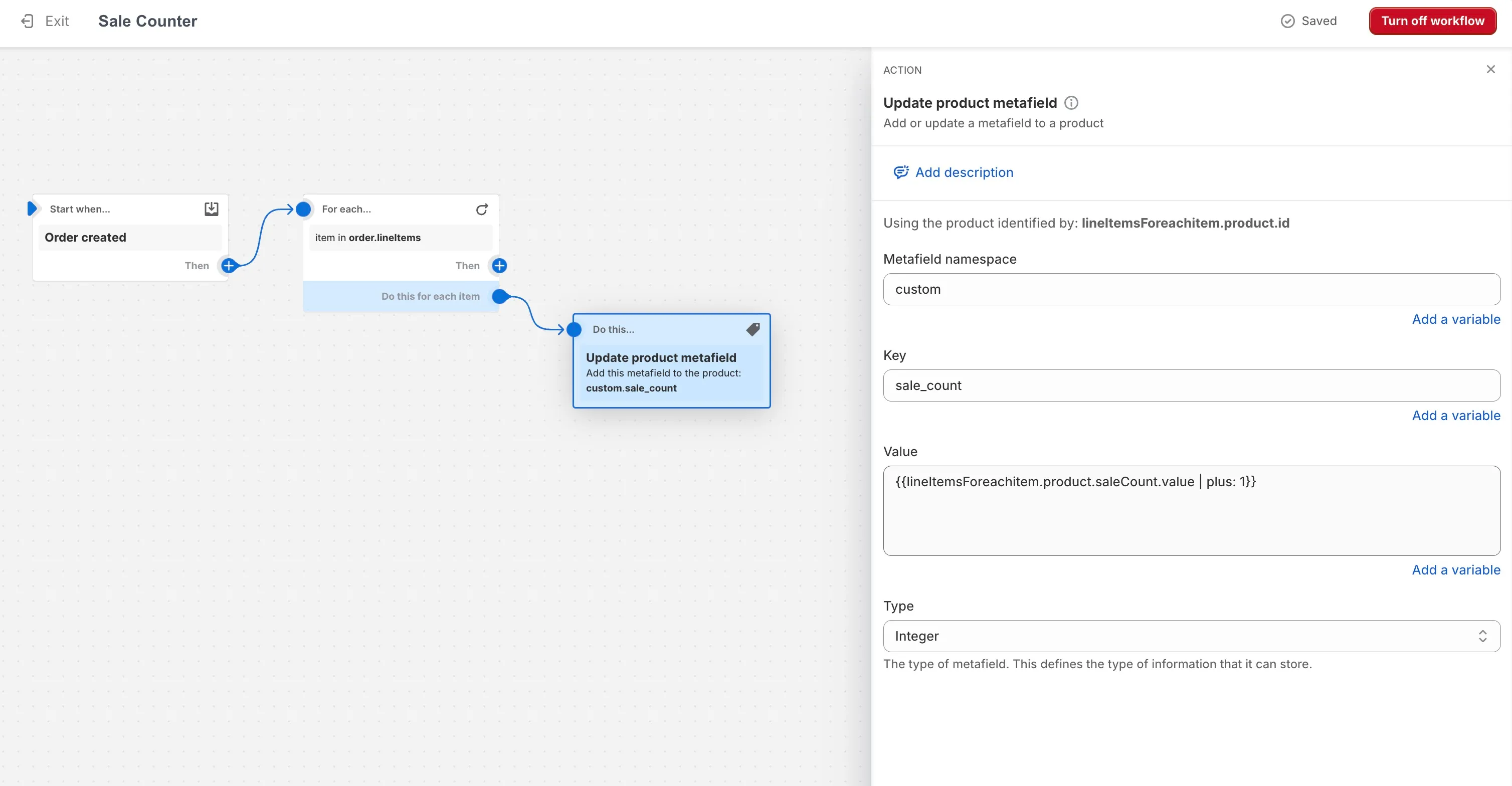 Shopify Flow using liquid filters